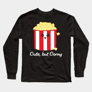 Cute, but Corny Popcorn Cartoon Long Sleeve T-Shirt